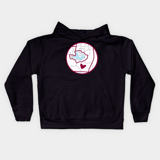 Southern Illinois University Campus Map Kids Hoodie by GrellenDraws